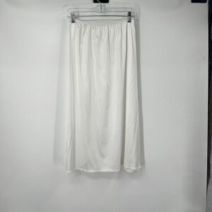 Womens VASSERETTE White Lace Trimmed Long Half Slip XL Style 11 122 Classy Sissy